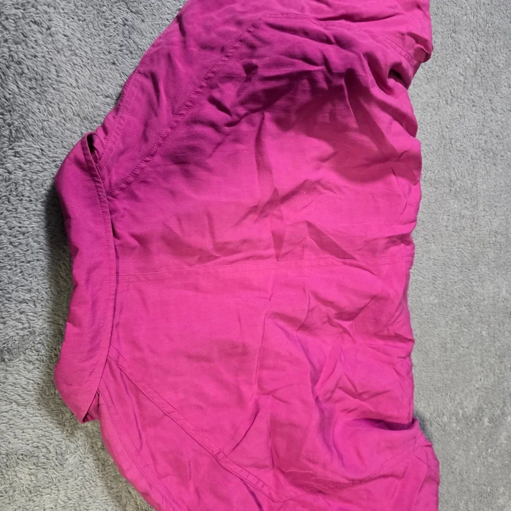 Claiborne‎ Mens Large Bomber Jacket Magenta Pink Rayon Full Zip Vintage 846420 A